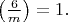 $\left(\frac6m\right)=1.$