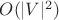 $O(|V|^2)$