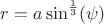 $r=a\sin^{\frac 1 3}(\psi)$
