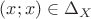 $(x;x)\in\Delta_X$