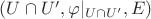 $(U\cap U',\varphi|_{U\cap U'},E)$