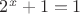 $2^x+1=1$