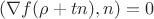 $(\nabla f(\rho+tn),n)=0$