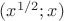 $(x^{1/2};x)$