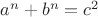 $a^n+b^n=c^2$