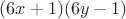 $(6x+1)(6y-1)$