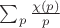 $\sum_p\frac{\chi(p)}p$