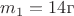 $m_1=14\text{г}$