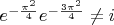 $e^{-\frac{\pi^2}4} e^{-\frac{3\pi^2}4} \neq i$