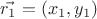 $\vec{r_1}=(x_1,y_1)$