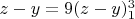 $z-y=9(z-y)_1^3$
