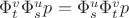 $\Phi^v_{t}\Phi^u_{s}p=\Phi^u_s\Phi^v_tp$