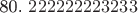 80. $222222223233$