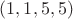 $(1,1,5,5)$ $(1,1,5,5)$