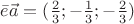 $\bar{e}\vec{a}= (\frac {2} {3};-\frac {1}{3};-\frac {2}{3})$