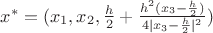 $x^* = (x_1, x_2, \frac{h}{2} + \frac{h^2 (x_3 - \frac{h}{2})}{4 | x_3 - \frac{h}{2} |^2})$