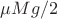 $\mu Mg/2$