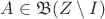$A\in \mathfrak B(Z\setminus I)$