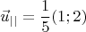 $$\vec u_{||}=\frac15(1;2)$$