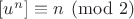 $[u^n] \equiv n\pmod{2}$