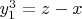 $y_1^3 = z-x$