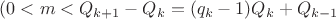$(0<m<Q_{k+1}-Q_k=(q_k-1)Q_k+Q_{k-1}$