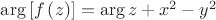 $\arg\left[ f\left(z \right) \right]=\arg z + x^2 - y^2$
