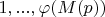 $1,...,\varphi (M(p))$