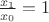 $\frac{x_1}{x_0}=1$