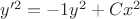 $y'^2=-1y^2+Cx^2$