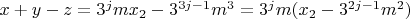 $x+y-z=3^jmx_2-3^{3j-1}m^3=3^jm(x_2-3^{2j-1}m^2)$