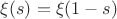 $\xi(s)=\xi(1-s)$