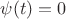 $\psi(t)=0$