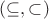 $(\subseteq,\subset)$