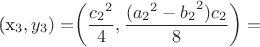 (x_3,y_3)=$\left(\dfrac{{c_2}^2}{4},\dfrac{({a_2}^2-{b_2}^2)c_2}{8}\right)=$