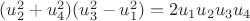 $(u_{2}^2+u_{4}^2)(u_{3}^2-u_{1}^2)=2u_{1}u_{2}u_{3}u_{4}$