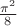 $\frac{\pi^2}{8}$