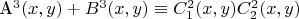 A^3 (x,y) + B^3 (x,y) \equiv C_1^2 (x,y)C_2^2 (x,y)