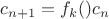 $c_{n+1}= f_k()c_n$