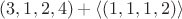 $(3,1,2,4)+\langle (1,1,1,2)\rangle$