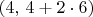$(4,\,4+2\cdot6)$