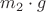 $m_2 \cdot g$