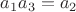 $a_1a_3 = a_2$