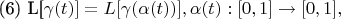 (6) L[\gamma(t)]=L[\gamma(\alpha(t))],\alpha(t):[0,1]\to [0,1],