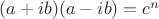 $(a+ib)(a-ib)=c^n$
