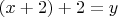 $(x+2)+2=y$