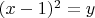 $(x-1)^2=y$