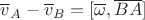 $\overline v_A-\overline v_B=[\overline \omega,\overline {BA}]$