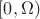 $[0,\Omega)$