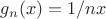 $g_n(x)=1/nx$